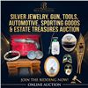 SILVER JEWELERY GUN TOOLS, AUTOMOTIVE, SPORTING GOODS & ESTATE TREASURES AUCTION