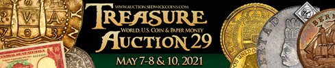 Treasure, World, U.S. Coin & Paper Money Auction 29