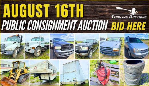 AUGUST 16TH PUBLIC CONSIGNMENT AUCTION