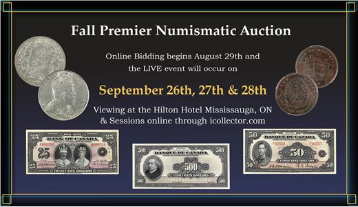 Welcome to our September 26-28th Fall Premier Numismatic Auction!