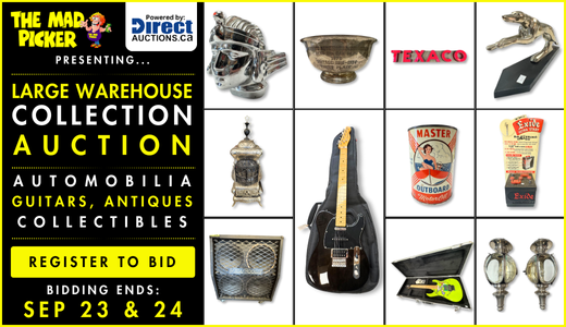 September 23 & 24 Large Warehouse Collection Of Automobilia, Guitars, Antiques