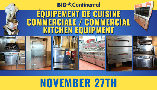 ÉQUIPEMENT DE CUISINE COMMERCIALE / COMMERCIAL KITCHEN EQUIPMENT