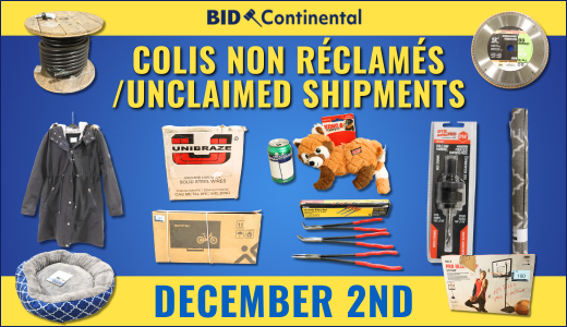 COLIS NON RÉCLAMÉS / UNCLAIMED SHIPMENTS