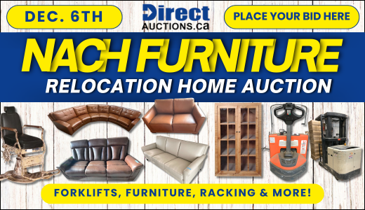 Nach Furniture Relocation Home Auction – Forklifts, Furniture, Racking & More!