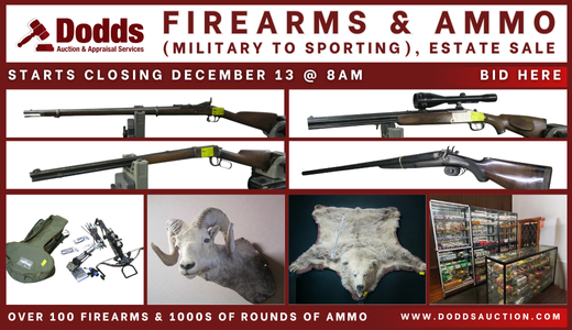 IN-HOUSE AUCTION - FIREARMS, AMMO, TAXIDERMY, HIDES, ETC. - STARTS CLOSING DEC. 13 @ 8AM