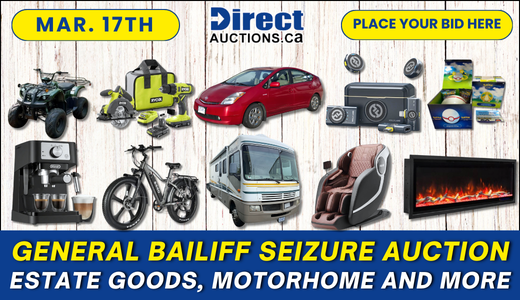 General Bailiff Seizure Auction, Estate Goods, Motorhome and more