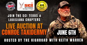 Texas/Louisiana Chapters of SCI Fundraiser at Conroe Taxidermy with Keith Warren & The Highroad