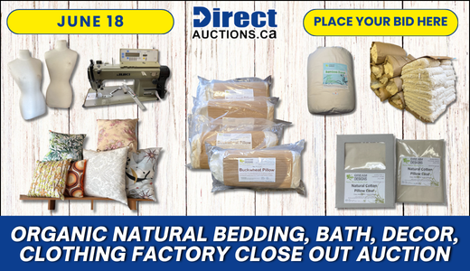 Organic Natural Bedding, Bath, Decor, Clothing Factory Close Out Auction