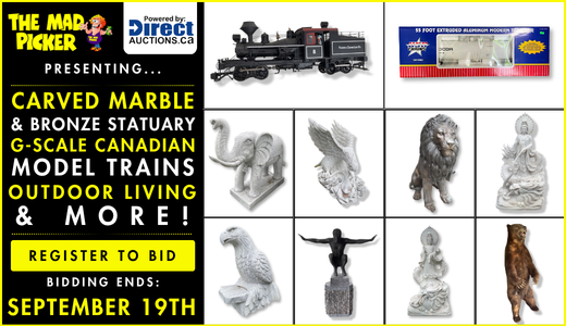 Estate: Carved Marble & Bronze Statuary, G-Scale Canadian Model Trains, Outdoor Living, & More!