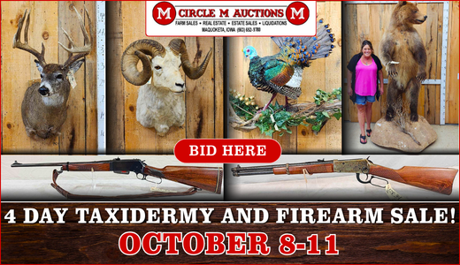 Circle M Auctions: 4 Day Taxidermy and Firearm Sale! Oct 8th - 11th