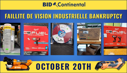 Faillite de VISION INDUSTRIELLE Bankruptcy