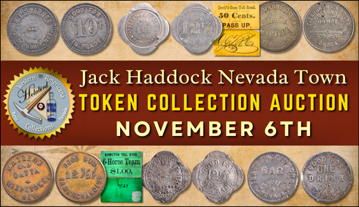Jack Haddock Nevada Town Token Collection Auction