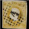 Image 1 : 1866 RARE Portugal 10r Yellow Used Stamp (STM-1338)