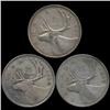 Image 2 : 1940-51 Canada 25c 3 Pcs VF/AU (COI-8600)