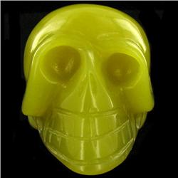 365ct Handcarved Yellow Jade Skull (ANT-1507)