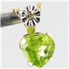 Image 1 : 1.35ctw Peridot Diamond 10k Gold Pendant (JEW-2925)