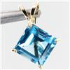 2.28ctw Blue Topaz 10k Gold Pendant (JEW-2923)