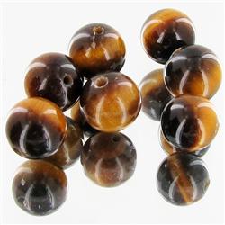 21.1ct Tiger Eye Round Beads Parcel (GEM-34580)