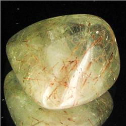 27.8ct Tourmaline Rutilated Quartz Freeform Cabochon (GEM-33900)
