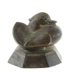 Duck Opium Weight Early 1900s Bronze (ANT-038)