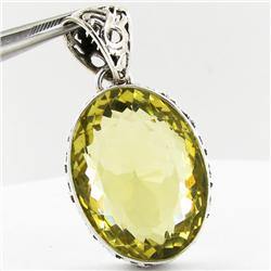 170twc Lemon Citrine Sterling Pendant (JEW-3353)