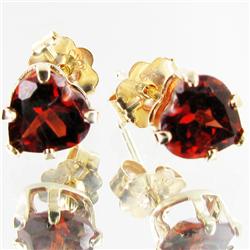 2.77ctw Orange Garnet 10k Gold Earrings (JEW-2917)