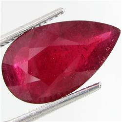 6.0ct Conspicuous Natural Blood Ruby Pear Nice (GEM-29403)