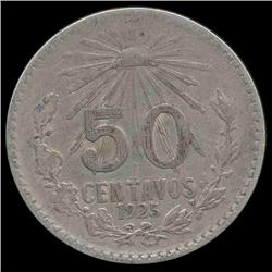 1925 Mexico 50c XF (COI-8645)