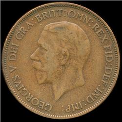 1932 British Geo V 1p XF/VF (COI-8934)