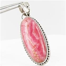 80twc Rhodocrosite Sterling Pendant (JEW-3373)