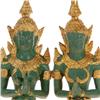 Image 4 : Male & Female Bronze Gilded Temple Guards (CLB-092)