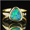 Image 1 : 11.3twc Opal Diamond 14k Gold Ring (JEW-3404)