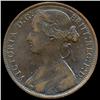 Image 1 : 1870 British Victoria Penny Better Grade (COI-7389)