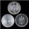 Image 2 : 1970-77 Germany Silver 5 Mark BU Lot of 3 (COI-8505)