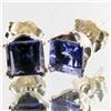 Image 2 : 1.83ctw Iolite 10k Gold Earrings (JEW-2906)