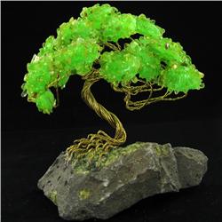 Handcrafted Peridot Brass Wire Tree (DEC-442)