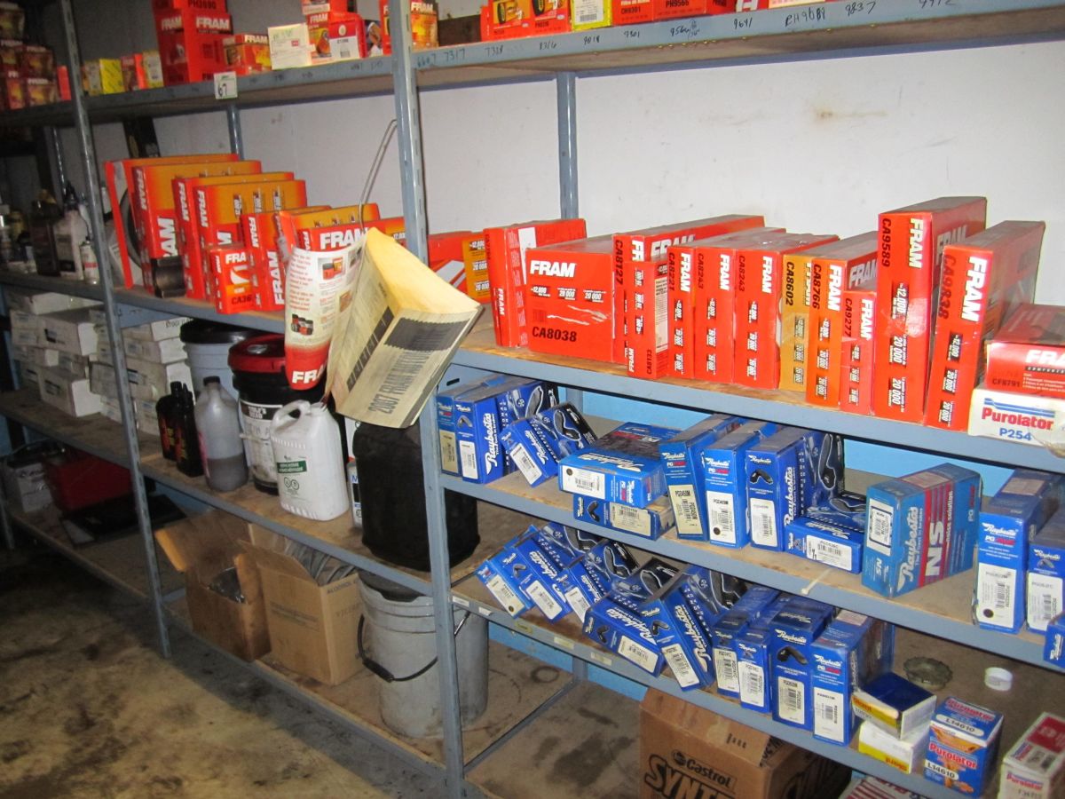 Fram filters, Raybestos disc brake pads, Lordco brake rotors, etc. on