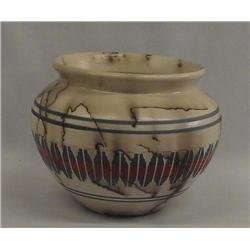 Native American Navajo Horsehair Pottery Bowl