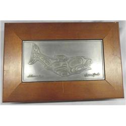 NW Coast Wood and Pewter Box