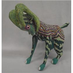 Mexican Oaxacan Alebrijes Painted Wood Goat