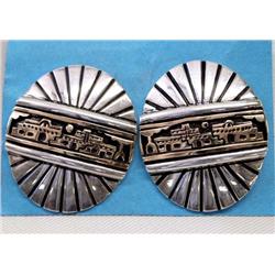 Native American Navajo Earrings by F. Ramone