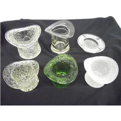 Vintage Depression Glass Top Hats