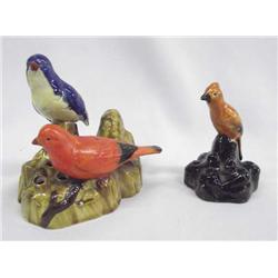 Japanese Majolica Style Fine Porcelain Flower Frog