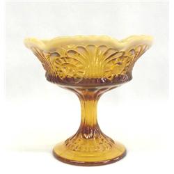 Vintage Fenton Caramel Opalescent Pedestal Dish