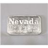Image 2 : One Troy Ounce Silver Ingot ''Nevada Silver State''