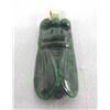Image 1 : Antique Chinese Carved Jade Cicada Pendant.