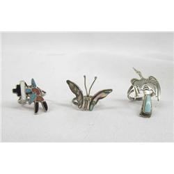 Native American Inlay Stone Nature Theme Rings