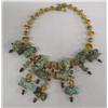 Image 3 : Turquoise and Amber Cat Necklace Earring Set.