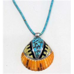 Native American Santo Domingo Inlay Necklace