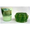 Image 3 : Antique Glass Salt Cellars, Frog, Jadeite Glass.